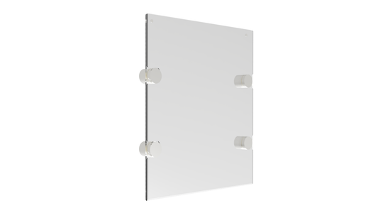 A4 Acrylic Certificate Holder with Standoff Pins | Wall Mounted Display Frame