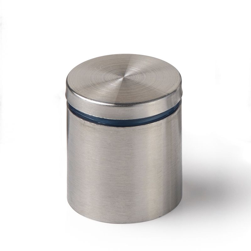 A single standoff pin with a metallic finish, designed for mounting lightweight panels and signage.