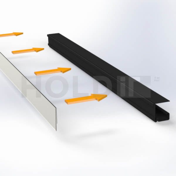 Clear UNiTRACK replacement insert strip for shelf-edge system, box of 50