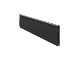 A black, rectangular label display strip with a slight sheen, designed to fit into C-Tracks for secure label placement.