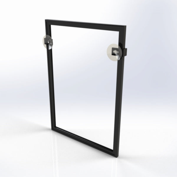 A4 frame with protective sleeve and suction cups for glass surface mounting