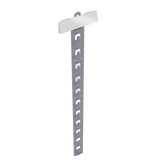 A gray mobile hanging hook display strip with multiple hooks, used for retail merchandise.