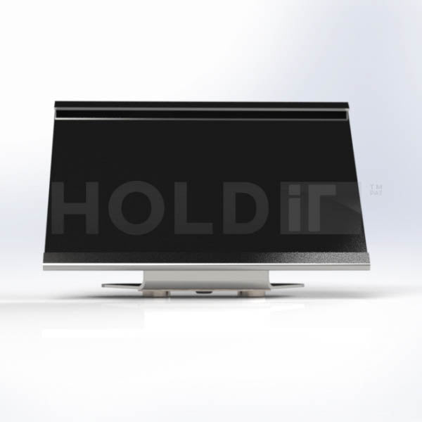 A stainless steel holder designed to be used with a hot food stand, featuring a shorty stainless steel foot.