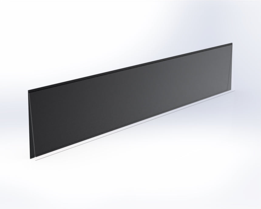Black peel-and-stick shelf-edge label holder for retail displays