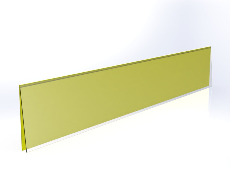 yellow peel-and-stick shelf-edge label holder for retail displays