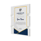 A4 Acrylic Certificate Holder with Standoff Pins | Wall Mounted Display Frame