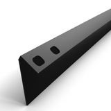 Flip Track signage rail – flexible label holder flipping up/down for shelf-edge labels with 2 hole punches for rivets 