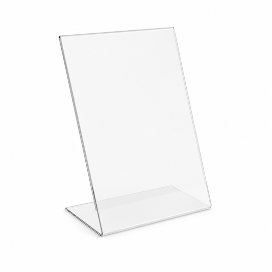 Clear Acrylic L-Menu Stands – Professional Displays (5 Pack)