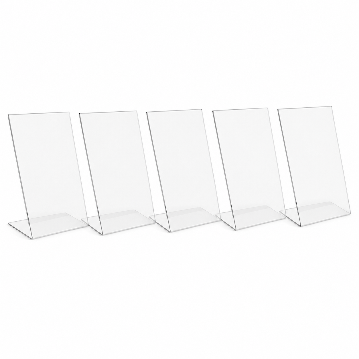 Clear Acrylic L-Menu Stands – Professional Displays (5 Pack)