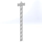 White mobile hanging hook display strip with multiple hooks, used for retail merchandise.