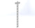 White mobile hanging hook display strip with multiple hooks, used for retail merchandise.