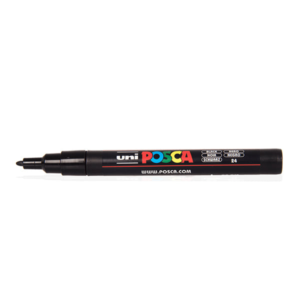 Posca marker pen with 'uni' branding on a white background full view of the marker