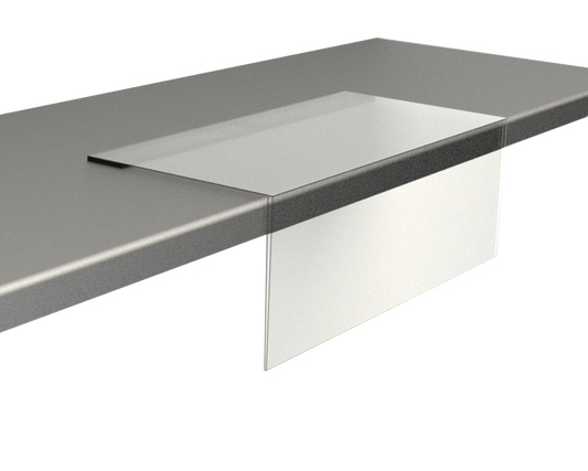 A card holder with a magnet mounted onto a shelf