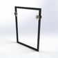 A4 frame with protective sleeve and suction cups for glass surface mounting